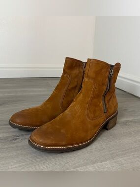 Paul Green Side-Zip Ankle Boots - Diego - Cognac Brown UK6.5/US9